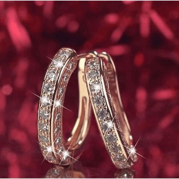 Gold Diamond Earrings  - Picture 5 of 7